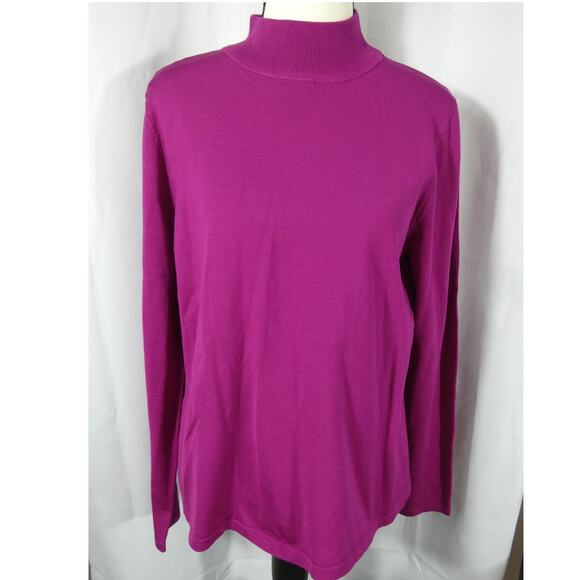 Pendleton Women's Large Mock Neck Sweater Silk/Nylon Violet Pull Over - Picture 1 of 8